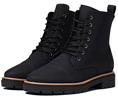 TOMS Alaya, Stivali alla Moda Donna, Nabuk Sintetico Nero Nero, 43 EU