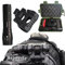 Fast Airsoft Taktischer Helm, mit Visier, Vollgesichtsschutz, Helmabdeckung, Taschenlampe, Blinklicht, Sturmhaube, für Paintball-Schießereien, Riot Action Kriegsspiele (Flash)