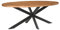 Maison ESTO Esstisch Rocky oval Mangoholz Hellbraun Metall Esszimmertisch Tisch Dinnertisch (240 x 110 cm)