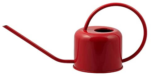 PLINT Regadera de 0,9 L, Estilo Moderno, para Plantas de Interior, Acero galvanizado de Color, diseño de Metal contemporáneo con Boquilla Estrecha y Mango Alto, Color Rojo