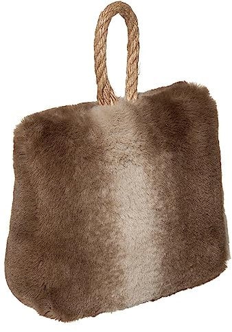 Atmosphera - Cale Porte Wild - Fausse Fourrure - Marron - 17x17 cm