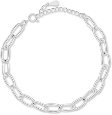 Bracciale da donna con maglie piccole. Bracciale da donna acciaio chirurgico placcato oro/argento per donna, ragazza ideale come regalo (mamma, amiche, compleanno...) Gioielli