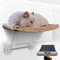 BECKSPON Cat Hammock with integrated scratching post | Foldable | with suction cups | Hanging Cat Hammock | Cat Bed for Window | Supports up to 20kg | Color Grey...