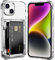 Clear Case for iPhone 14 Wallet Case with Card Holder Flip Cover Shockproof Case Heavy Duty Case for iPhone 14 Back Shell Protective Armor Phone Case Bumper Cover Card Slot Case for Men Women 6.1 inch