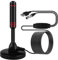 DVBT/DVBT2 Antenne - Zimmerantenne für Fernseher, HD TV Antenne Mit Magnetfuß 5M Verlängerungskabel, Digitale Teleskopantenne 360° Empfang für DTMB, ISDB, DVB-T2, DMB-T