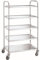 METRO Professional Servierwagen GST1005, Edelstahl, 85 x 52,6 x 154,3 cm, 5 Niveaus, Gesamtlast 200 kg, Silber