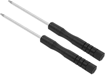 CoCud Mini Destornillador Torx, Tamaño T5, Longitud de 80mm, Pequeños Destornilladores de 6 Puntos de Acero al Carbono con Mango Antideslizantepara Gafas, 2 Piezas