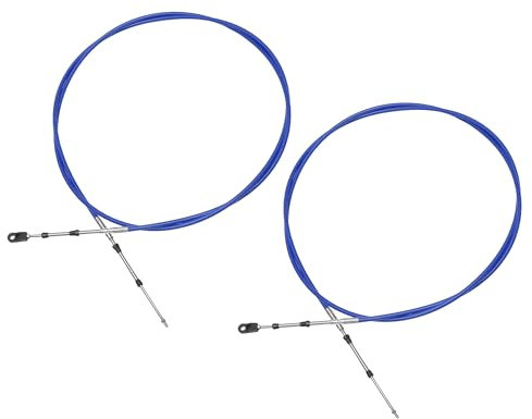 X AUTOHAUX 2 Pcs Marine Boat Throttle Shift Control Cable for Yamaha Outboard Engine