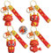 MEZHEN Porte-Clés Dragon Pendentif Porte-clés Enfants Keychain Dragon Cadeaux de Fête Nouvel An Décoration Cadeau Dragon Chinois Porte-Clés 4 Pièces