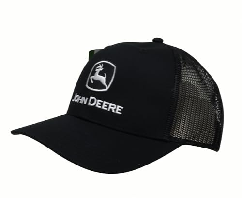 John Deere Baseball Cap Trucker Hat 13083345Bk Aktuelle Baseball Cap Trucker Hat Markenzeichen Stickerei BKWH Schwarz, Schwarz, Einheitsgröße