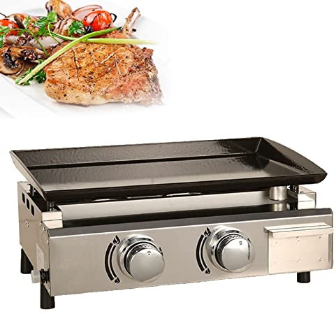 Gas-Bbq-Grillplatte, Grillbrenner, Lpg-Steakmaschine, Kochplatte Aus Gusseisen, Außengrill, Großer Tragbarer Tisch, Antihaftbeschichtete Stahl-Grillplatte, Teppanyaki-Kochplatte, Gewerbliche Und Gart