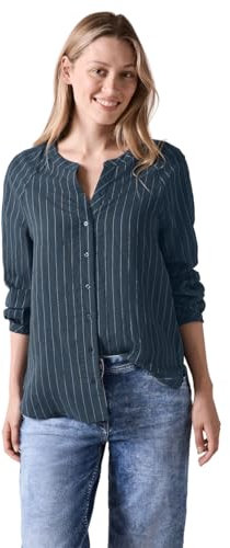 Cecil B345030 Blusa de Rayas, Azul petróleo, XL Mujeres