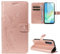 Cover Compatibile con Samsung Galaxy A16 4G / 5G, con 1 Pezzo Vetro Temperato Pellicola Protettiva, Pelle PU e Libro Flip Custodia, Funzione Supporto e Portafoglio Caso - Oro rosa