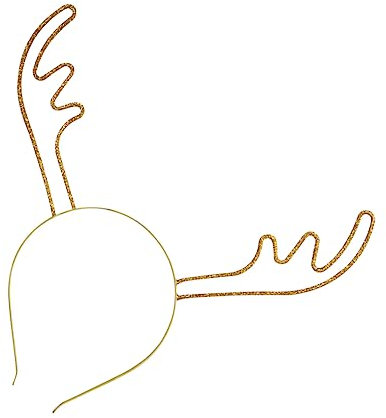 BESTYASH Geweiht Stirnband Für Weihnachten Hirschhorn Stirnbänder Für Mädchen Und Erwachsene Goldener Haarreifen Mit Glitzer-oberfläche Kostüm-accessoire Für Party Und Cosplay