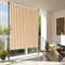 Myheimly Außenrollo Handkurbel-System Balkonrollo Senkrechtmarkise Sichtschutz Beschattung Sonnenschutz Außen Rollo Balkon Orange und Weiß 150x270 cm Stoff und Stahl