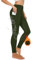 Winter Reitleggings Damen Vollbesatz Thermo Reithose Damen Fleece Gefüttert Wasserdicht mit Handytasche Gürtelschlaufen Grün S