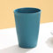 Juego de 4 vasos de paja de trigo reutilizables de plástico para cocina, camping, fiesta, color verde oscuro