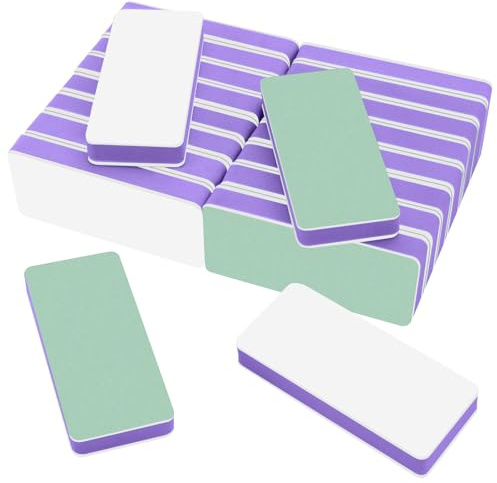 CGBE Nail Buffer Block and Shine Kit, 20 Count Mini Nail Buffer for Polishing Smooth and Shiny Natural Nails Fingernail Mini Buffer Nail File Smoother Buffer Block 1000/4000 Grit, Purple