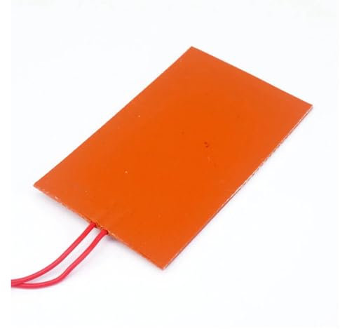 RVBLRDSE 12V DC 60x100mm 24W Rectangle Flexible Silicon Heater Pad For Oil Tank Electrical Wires