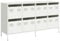 vidaXL Sideboard Weiß 135x39x73,5 cm Kaltgewalzter Stahl, Kommode, Anrichte, Küchenschrank, Schubladenkommode, Schrank, Flurschrank, Wohnzimmerschrank
