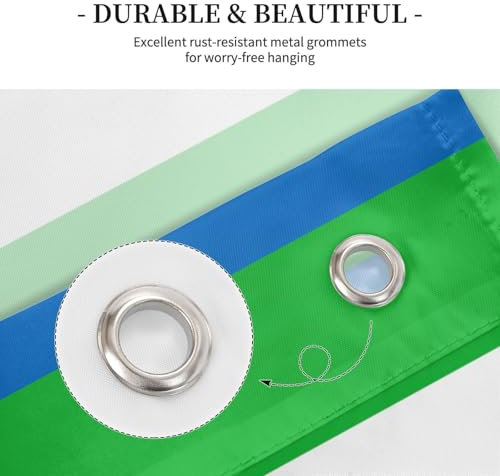 Bandera impresa bandera de Sierra Leona 0,9 x 1,5 m, bandera exterior, decoración interior y exterior personalizada, bandera personalizada