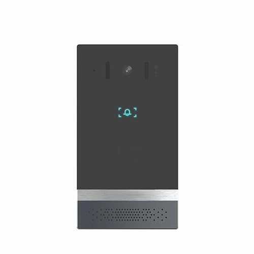 SIP-Video-Türsprechanlage mit Farbdisplay, HD-Auflösung, IP66 und IK07, ideal für Zugangskontrolle und sichere Videokommunikation.