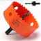 Scie cloche - 90 mm - Orange - Acier rapide HSS M42 bi-métal - Scie cloche avec tige hexagonale et foret avec profondeur de coupe de 35 mm - Pour bois, construction sèche et tôle métallique