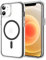 Buoluoioir Cover Magnetica per iPhone 12/iPhone 12 Pro 6.1,Compatibile con Magsafe,Sottile Trasparente Morbido Silicone TPU + Hard PC Custodia Antiurto Anti-Graffio Protettiva Cover,Nero