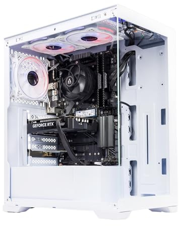 GTR Gaming PC | AMD Ryzen 5 5600X | NVIDIA RTX 5060 8GB | 1TB NVMe SSD | 32GB DDR4 3600MHz RAM | 650W PSU | Windows 11 | Wi-Fi - ARGB White Gaming Case