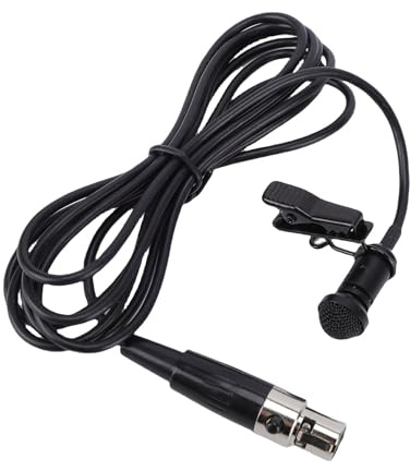 Wakects Microphone à Revers, Micro Cravate en PVC avec Micro à Condensateur Unidirectionnel et XLR 3 Broches, Clip en Métal Transparent, Conception Légère pour l'enregistrement d'interviews de