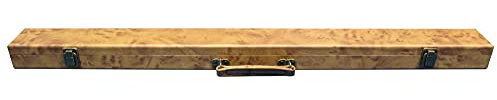 Winsport Queuekoffer Wurzel, Edler Billard-Koffer für Pool/Snooker/Karambol, Wurzelholz-Dekor, Länge 80 cm, 1/1 Einteilung, Platz für Zubehör, Samt-Innenfutter, Tragegriff