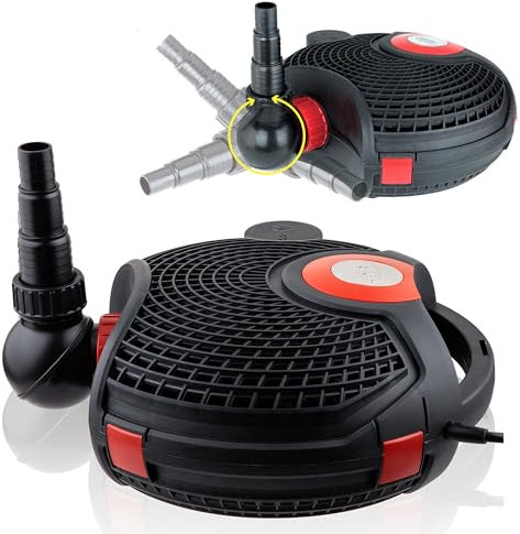 Alpine Corporation Extremely Energy Saving, Efficient Eco-friendly Magnetic Powering Pond and waterfall Pump 1400 GPH w/ 33ft. cord, in Protective cage comes with 3 Years Warranty