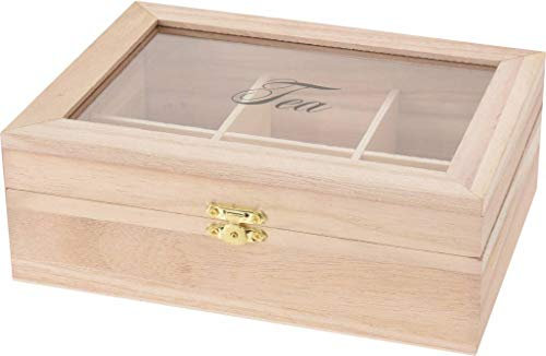 KIB Teebox aus Holz mit 6 Fächern