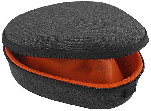 Geekria Shield Headphones Case Compatible with AfterShokz Shokz OpenRun Mini/Pro, Air, OpenRun, OpenComm, Replacement Hard Shell Travel Carrying Bag with Cable Storage (Dark Grey)
