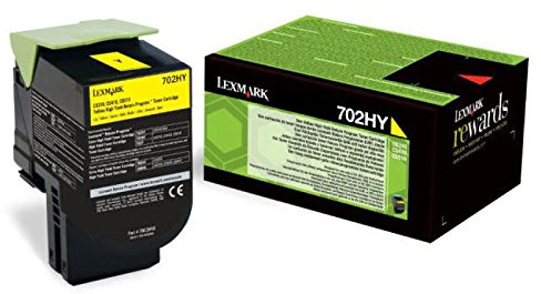 CS310/410/510 YELLOW TONER CRTR HC (702HY) RETURN 3k (LEX70C2HY0)