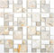 Marmor Mosaik Stein grau weiss Wand Boden Küche Dusche Bad Fliesenspiegel|WB88-0201|1Matte