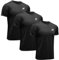 MEETWEE Sportshirt Herren, Laufshirt Kurzarm Mesh Funktionsshirt Atmungsaktiv Kurzarmshirt Sports Shirt Trainingsshirt für Männer, Schwarz+schwarz+schwarz, XL