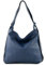 modamoda de T192 Damen Leder Rucksack Schultertasche 2in1 handmade in Italy, Farbe:Saphirblau