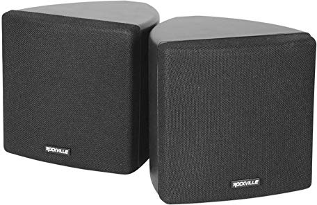 Rockville Cube 70V Black 3.5 Commercial Restaurant Wall Speakers Pair