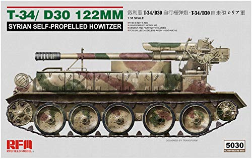RYE FIELD MODEL 5030 T-34/D30 122 mm Syrian Self-Propelled Howitzer-1:35