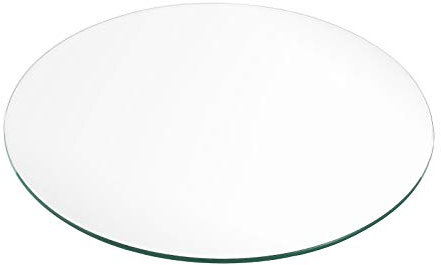LEBENSwohnART Glasplatte TERRY 60cm Rund Gehärtetes Glas 8mm Scheibe Bodenplatte Glasscheibe