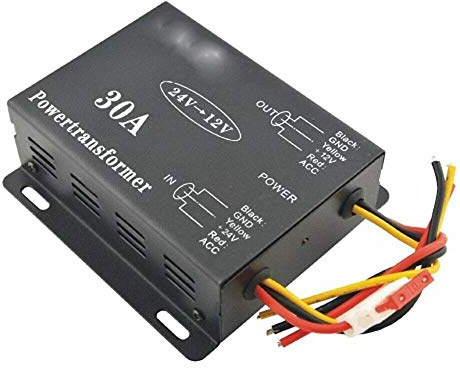 Alimentatore auto Camion 24v 12v Riduttore Di Tensione 30a Convertitore Corrente per Auto Convertitore Potenza Inverter Elettrico Sicurezza Trasformatore 24v To 12v/30a