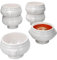 MamboCat Lot de 6 Terrines à Tête de Lion Leo I Petit 450 ml I Pour 6 Personnes I Tasses Blanches 0,45 l I Bol à Soupe pour Mariage, de Pois ou Autre
