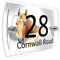 Colourbat Watercolour Animals Personalised Modern House number Sign Name and Number Street Wall Plaque (Horse)