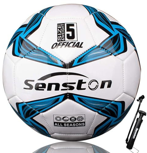 Senston Fussball Ball mit pumpe, Training Freizeitbälle für Fußball, Grösse 4