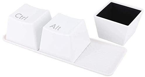 Servierschalen Snack Schalen-Set mit Tablett, Tastaturknopfform Kaffeetassen stapelbarer Trinkbecher Tapasschalen zum Servieren von Dessert Obst und Getränke und Dip (Quadratische)