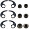 BLLQ Replacement for Jay Bird x4 x3 x2 Ear Tips Ear Hooks Ear Fins Wing Tips 12 PCS Accessories, Silicone EarHooks Earbuds Tips Eargels Eartips Compatible with Jay Bird X2 X3 X4 S/M/L Black (Jbird)