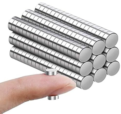 RHINOCATS Kleine Magnete, runde Mini-Magnete, vielseitig einsetzbar für Miniaturen, Heimwerker, Büro, Hobby, Handwerk und Wissenschaft, kleine Größe: 8 mm x 3 mm (T x H), 45 Stück