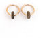 KERBHOLZ Holzschmuck – Geometrics Collection Donut Earring, Damen Ohrring geometrisch, kleine Creolen mit Element aus Naturholz (15mm x 8mm) (roségold)