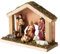 BOLTZE Tischkrippe Krippe b695 Natur braun grau Deko Figuren 15cm groß Christus Jesus Weihnachtskrippe Kunstharz Weihnachten Geschenk Tischdeko